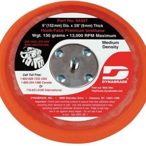 Dynabrade 54327 6 inch non-vacuum hook-face disc pad
