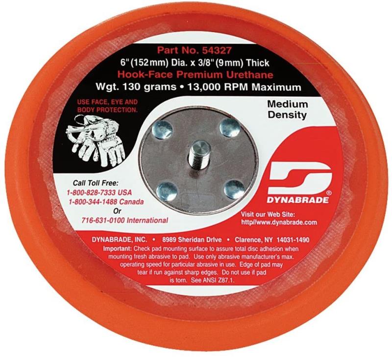 Hook and loop vs PSA: Dynabrade 6 inch hook-face backing pad