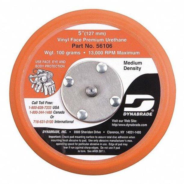 Dynabrade 56106 5 inch non-vacuum PSA disc pad with vinyl face