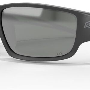 Edge SK117 Kazbek safety glasses, silver and black frame, silver mirror lens