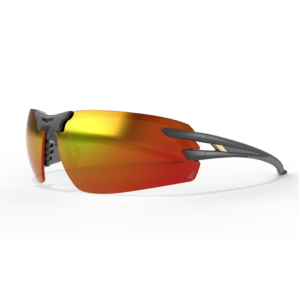 Edge SLAP119 Salita safety glasses, black frame, red mirror lens
